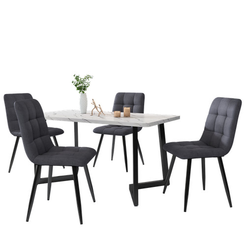 Dining table and - and, linen