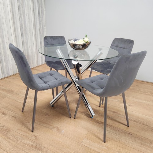 Dining table and chairs - table,