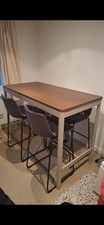 High Table and 4 Chairs Set