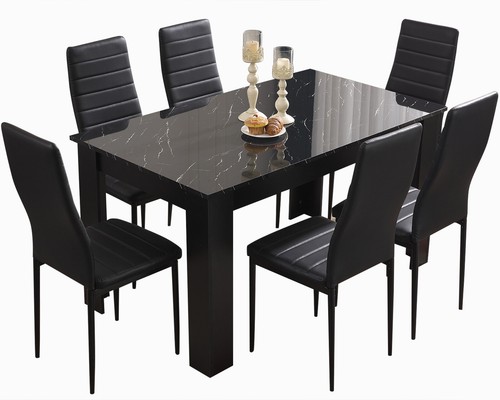 Dining table and - chairs, 4/6