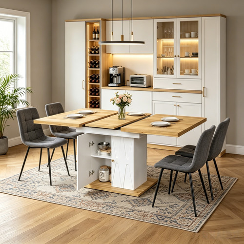 Extendable dining table - extendable,