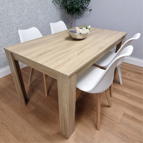 Dining table and chairs - table, 4
